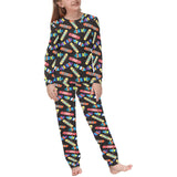 Skate Board Pattern Print Design 02 Kids' Boys' Girls' All Over Print Pajama Set