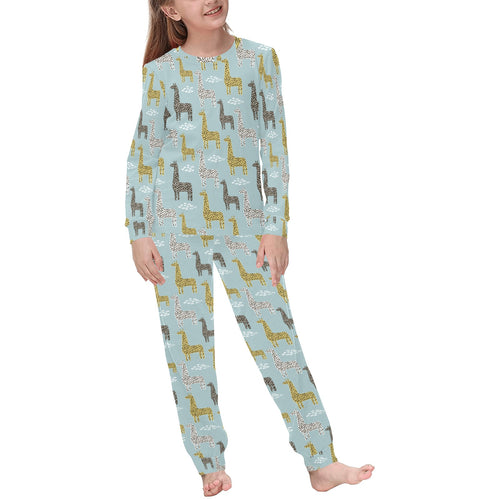 Giraffe Pattern Print Design 03 Kids' Boys' Girls' All Over Print Pajama Set