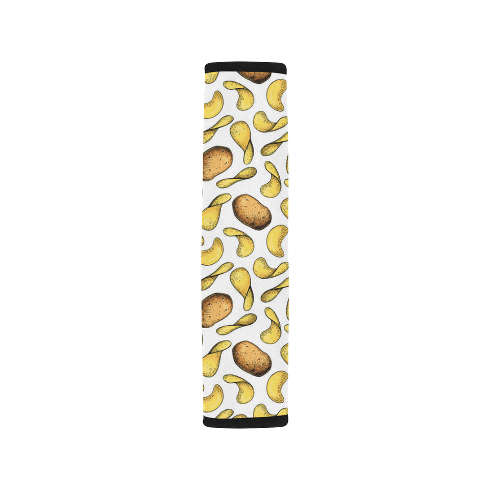 Potato Chips Pattern Print Design 01 Car Seat Belt Cover