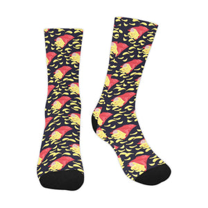 Potato Chips Pattern Print Design 05 Crew Socks