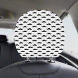 Mustache Beard Pattern Print Design 05 Car Headrest Cover