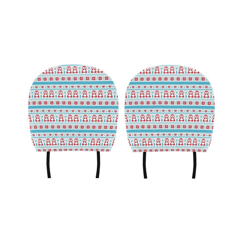 Penguin Sweater Printed Pattern Car Headrest Cover