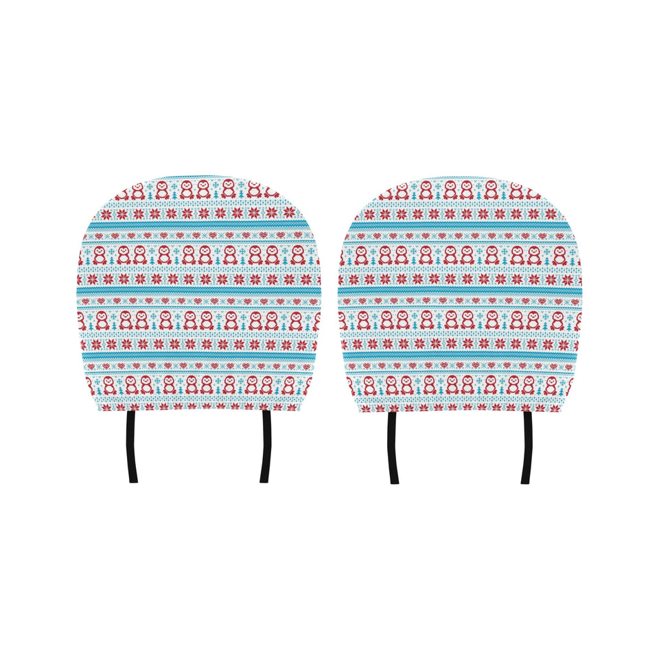 Penguin Sweater Printed Pattern Car Headrest Cover