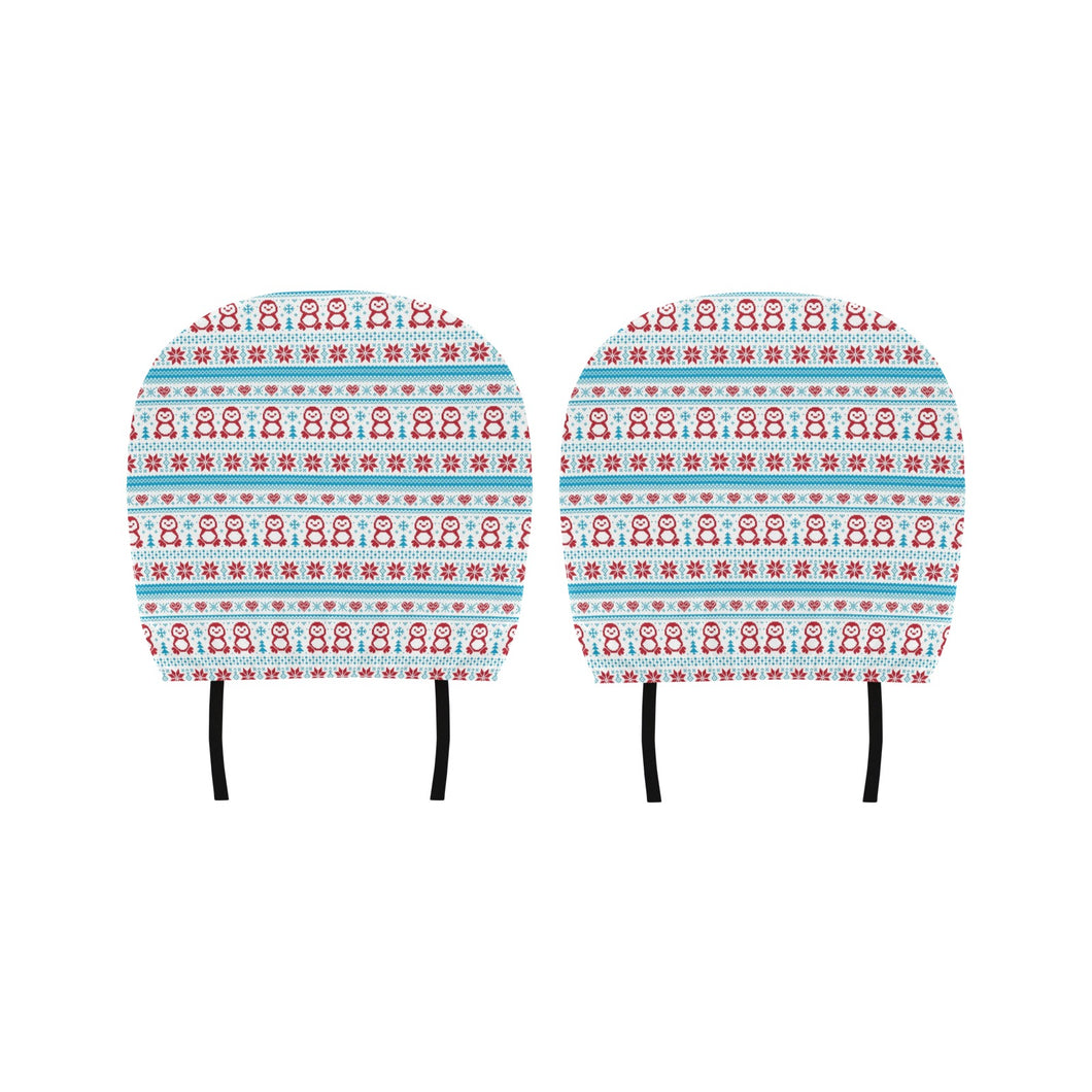 Penguin Sweater Printed Pattern Car Headrest Cover