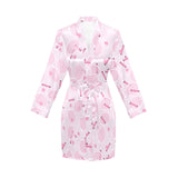 Tennis Pattern Print Design 02 Women's Long Sleeve Belted Night Robe