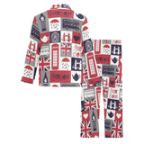 British Pattern Print Design 03 Men's Long Pajama Set