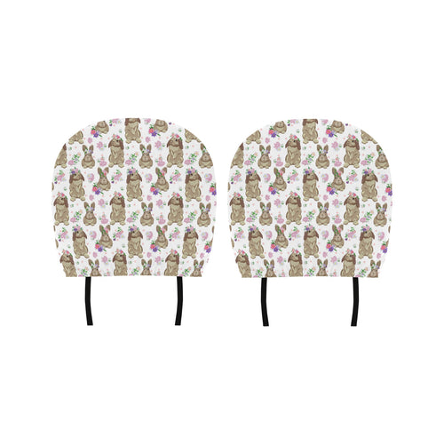 Rabbit Pattern Car Headrest Cover