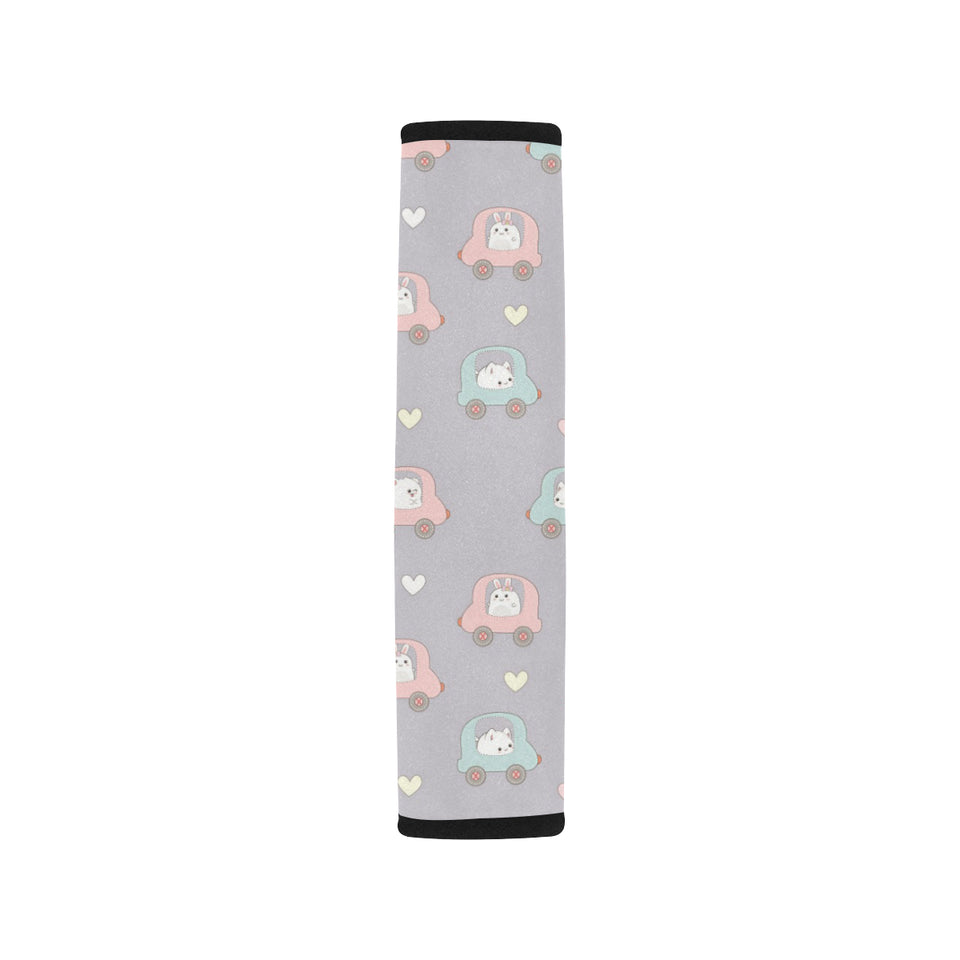 Hamster in Car Heart Pattern Car Seat Belt Cover