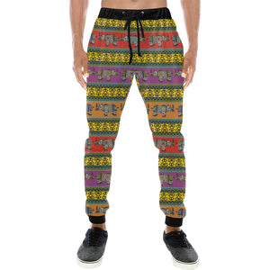 Rhino African Afro Dashiki Adinkra Kente Pattern E Unisex Casual Sweatpants