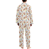 Yorkshire Terrier Pattern Print Design 05 Men's Long Pajama Set