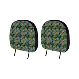 Leopard Leaves Pattern Car Headrest Cover