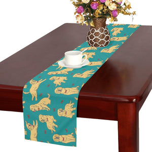 Golden Retriever Pattern Print Design 05 Table Runner