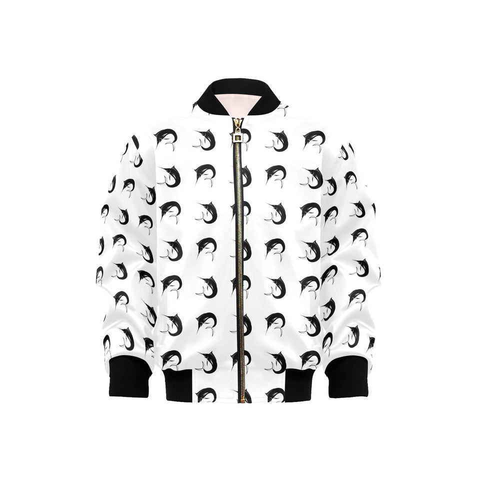 Swordfish Pattern Print Design 01 Kids' Boys' Girls' Bomber Jacket