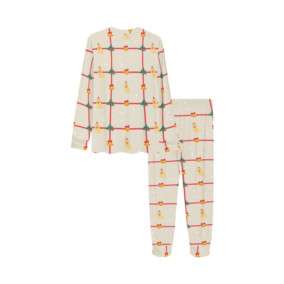 Golden Retriever Pattern Print Design 01 Kids' Boys' Girls' All Over Print Pajama Set