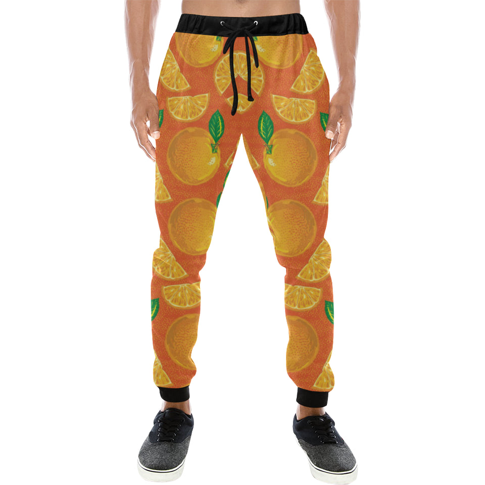 Orange Pattern background Unisex Casual Sweatpants