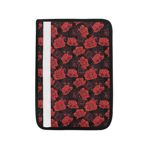 Rose Pattern Print Design 01 Car Seat Belt Cover