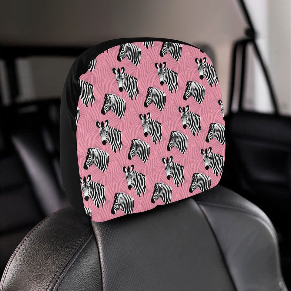 Zebra Head Pattern Car Headrest Cover