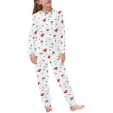 Jack Russel Pattern Print Design 03 Kids' Boys' Girls' All Over Print Pajama Set