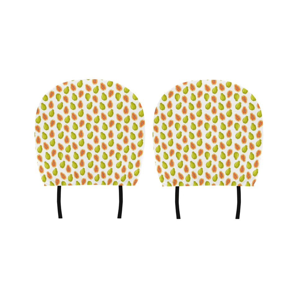 Papaya Pattern Theme Car Headrest Cover