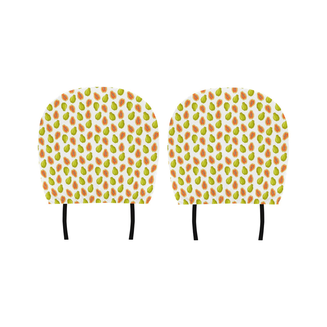 Papaya Pattern Theme Car Headrest Cover