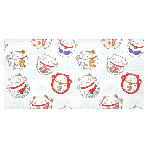 Meneki Neko Lucky Cat Pattern Tablecloth