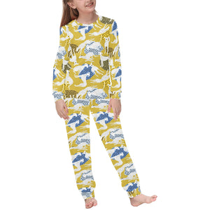 Greyhound Pattern Print Design 02 Kids' Boys' Girls' All Over Print Pajama Set