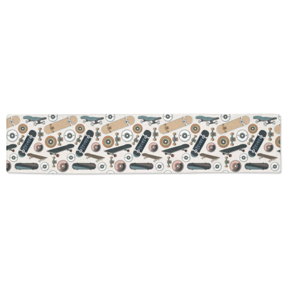 Skate Board Pattern Print Design 01 Table Runner