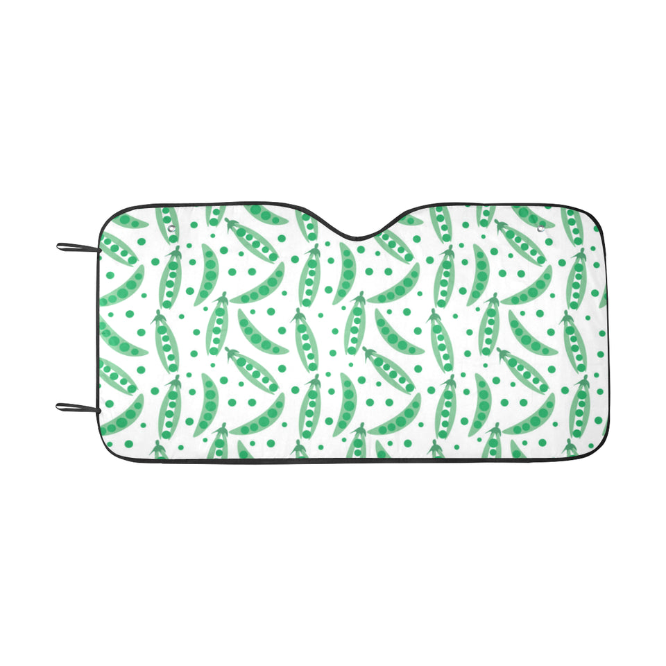 Green Peas Pattern Print Design 01 Car Sun Shade