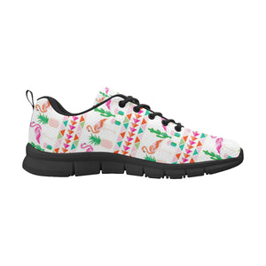 Flamingo Pattern Men's Sneakers Black