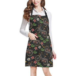 Bicycle Pattern Print Design 03 Adjustable Apron