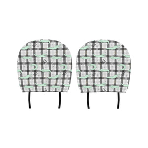 Crocodile Pattern Stripe background Car Headrest Cover