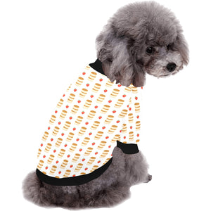 Pancake Pattern Print Design 02 All Over Print Pet Dog Round Neck Fuzzy Shirt