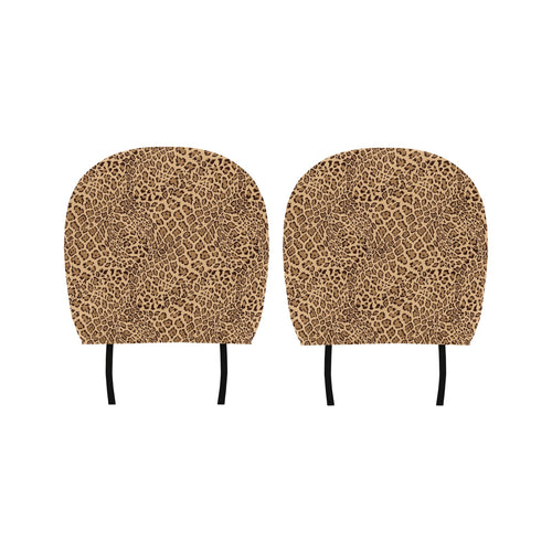 Leopard Skin Texture Pattern Car Headrest Cover