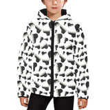 Piano Pattern Print Design 02 Kids' Boys' Girls' Padded Hooded Jacket