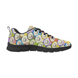 Colorful Daruma Pattern Men's Sneakers Black