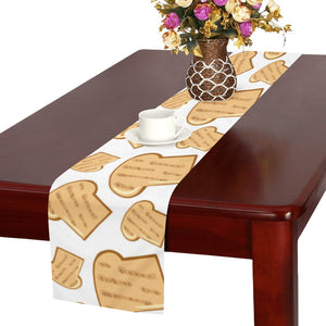 Bread Toast Pattern Print Design 05 Table Runner