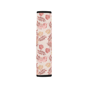 Pink Camel Leaves Pattern Car Seat Belt Cover