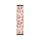 Pink Camel Leaves Pattern Car Seat Belt Cover