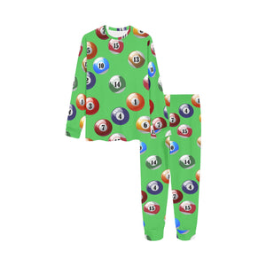 Billiard Ball Pattern Print Design 02 Kids' Boys' Girls' All Over Print Pajama Set