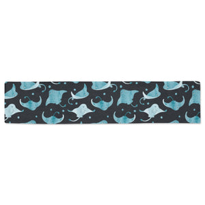 Stingray Pattern Print Design 04 Table Runner