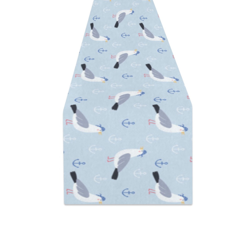 Pigeon Pattern Print Design 03 Table Runner