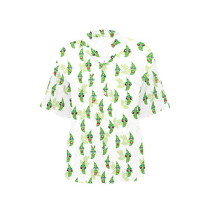 Green Peas Pattern Print Design 04 Women's All Over Print Hawaiian Shirt