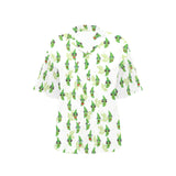 Green Peas Pattern Print Design 04 Women's All Over Print Hawaiian Shirt