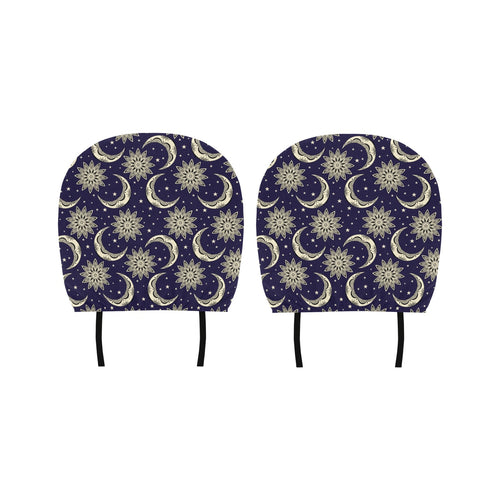 Moon Tribal Pattern Car Headrest Cover