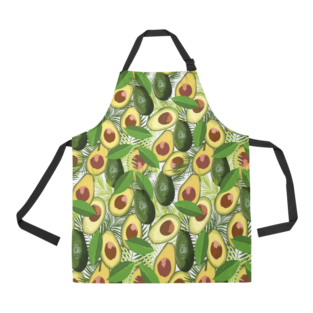 Avocado Leaves Pattern Adjustable Apron