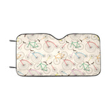 Bicycle Pattern Print Design 04 Car Sun Shade