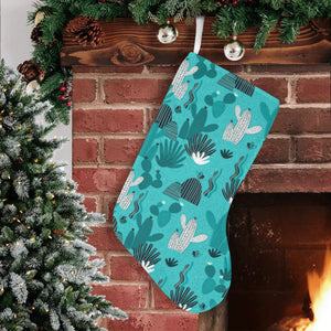 Green Cactus Pattern Christmas Stocking
