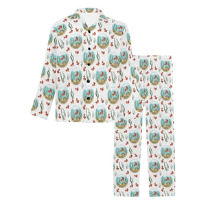 Goldfish Pattern Print Design 01 Men's Long Pajama Set