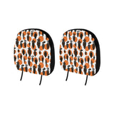 Carrot Pattern Print Design 02 Car Headrest Cover