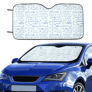 Math Pattern Print Design 03 Car Sun Shade